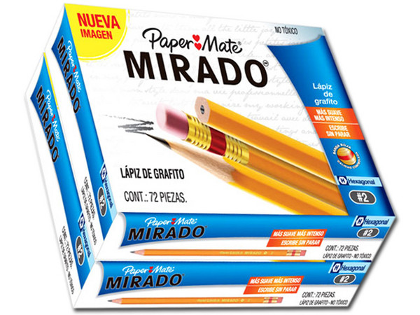 Paquete de lápices Paper Mate Mirado Num. 2 con 72 piezas.