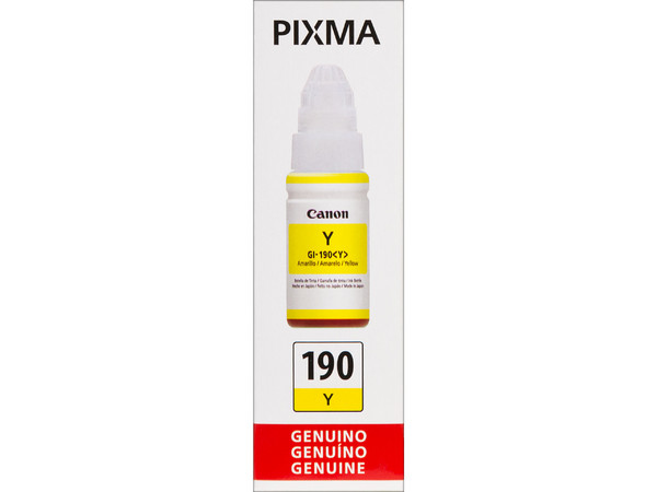 Botella de Tinta Amarilla Canon GI-190 Y, Modelo: 0670C001AB. - imagen 3