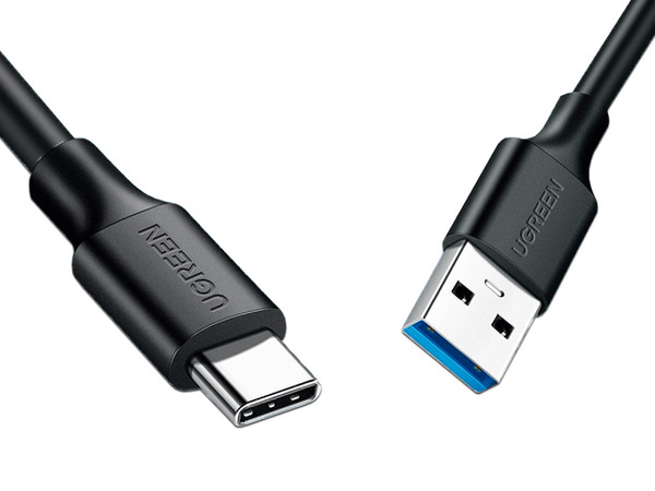 Cable Ugreen de Conector USB-A Macho a USB-C Macho, Soporta carga rápida hasta 60W, Transferencia de datos hasta 5Gbps, QC 3.0/2.0, 2m. Color Negro. - imagen 2