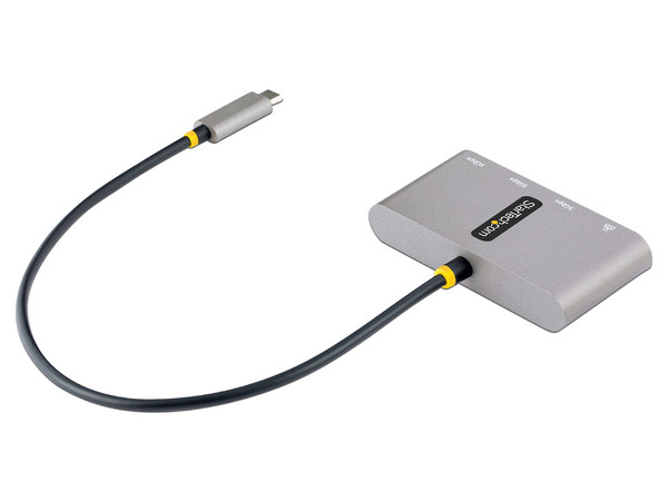 HUB Adaptador StarTech HB30C3A1GEA2 USB-C, 3 puertos USB-A 3.0 y 1 puerto RJ-45. Color Gris. - imagen 2