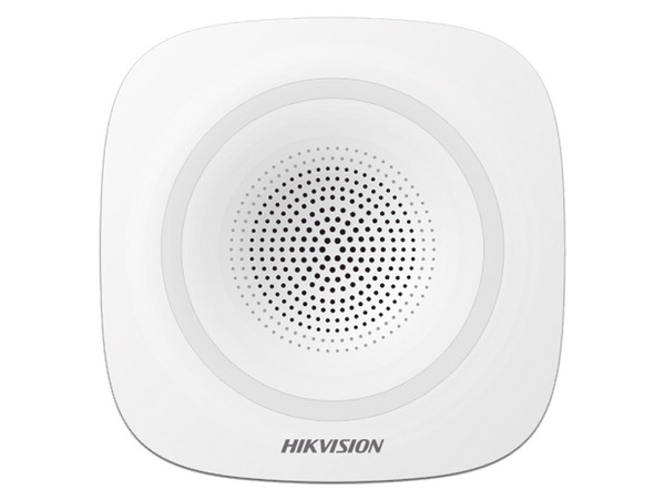 Sirena Inalámbrica Hikvision DS-PSG-WI-433 de 110 dB, 3 tipos de alarma. Color Blanco.