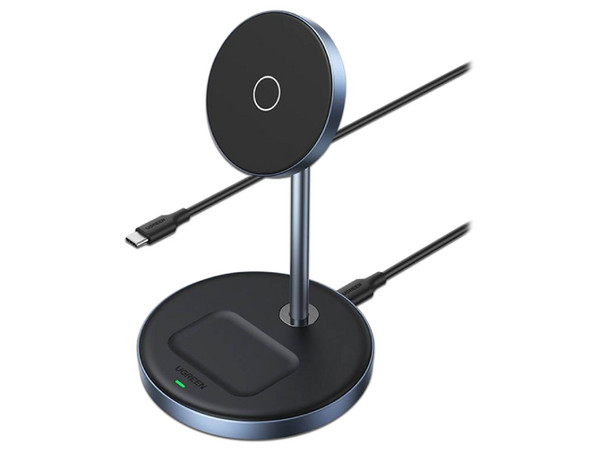 Estación de Carga Inalámbrica UGREEN 3 en 1 con MagSafe, Soporte para iPhone, AirPods