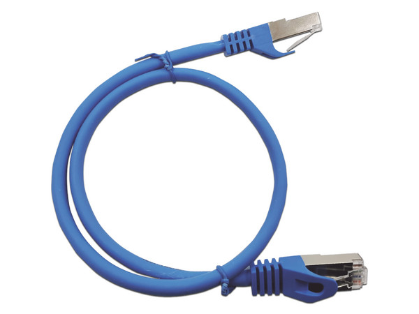 Cable de red LINKEDPRO LP-STP-6A-100BU, Cat6A 10G blindado 1m, Color Azul.
