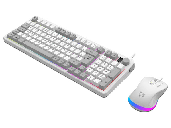 Kit Teclado y Mouse Balam Rush Squad Conquest KG515, USB, Iluminación RGB, Teclado Español, Mouse Óptico, Color Blanco. - imagen 2