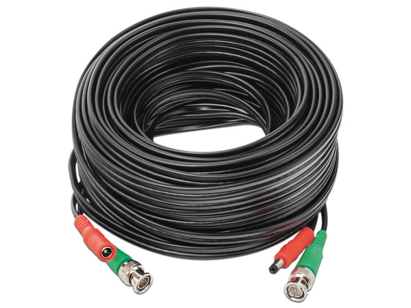 Cable Coaxial Armado Epcom  DIY-20M-HD para Video y Energía, Optimizado para Cámaras 4K,  Conector BNC  y PLUG de Alimentación (Siamés), 20m.