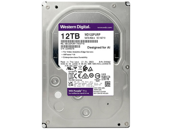 Disco Duro Interno WD Purple Pro 12TB 3.5", SATA3 6Gb/s, 512MB Caché, 7200RPM. - imagen 2