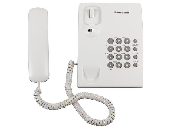 Teléfono Alámbrico Panasonic KX-TS500, Básico, una Linea, sin Memorias, Color Blanco. - imagen 3