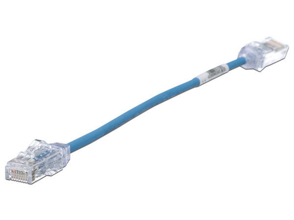 Cable de Red UTP Panduit, Cat6, 0.2m, Diámetro Reducido, 28AWG. Color Azul