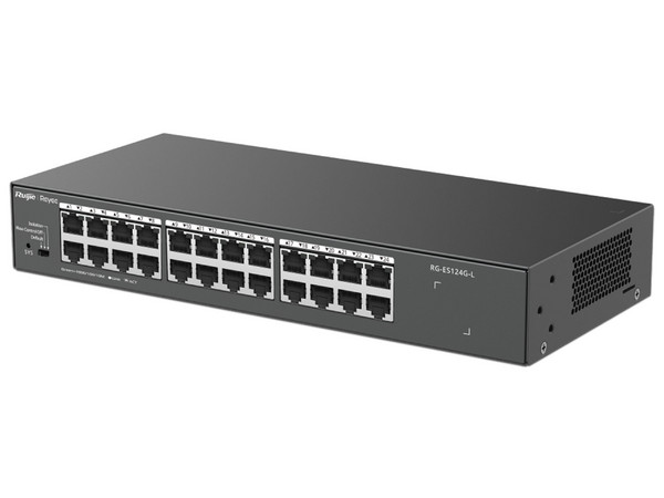 Switch Ruijie RG-ES124G-L de 24 puertos 10/100/1000 Mbps, Protección contra Sobrecargas. - imagen 2