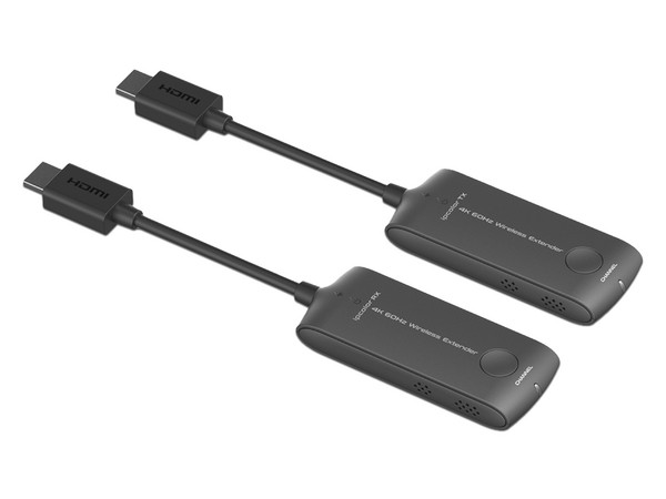 Kit de Transmisor y Receptor Inalámbrico EPCOM TT488MINI, HDMI, hasta 20 metros, Color Negro.