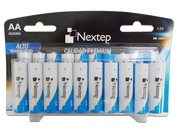 Pilas Nextep AA Alcalinas LR6 1.5v, 20 Piezas.