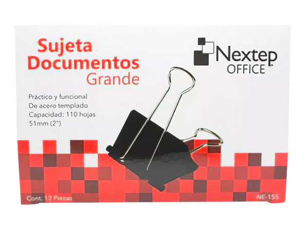 Sujeta Documentos Nextep Grande 51mm (2") 12 Pzas. - imagen 2