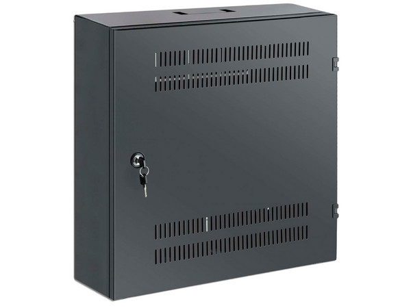 Gabinete Intellinet Mural de 19", 4U de Rieles Horizontales + 2U de Rieles Verticales, Tamaño Reducido, Acero, Color Negro. - imagen 3