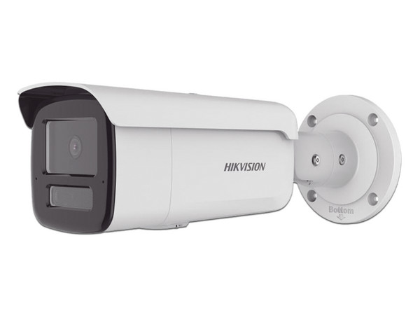 Cámara de Vigilancia tipo Bala Hikvision DS-2CD2T43G2-4LI2U/28 de 4MP (2688 x 1520), IR hasta 80m, Soporta MicroSD hasta 512GB (No incluye memoria).