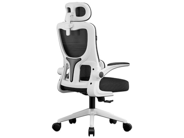 Silla de Oficina Flux Prime EC636HR, Reposabrazos Abatibles, Soporta hasta 100Kg, Color Blanco con Negro. - imagen 2