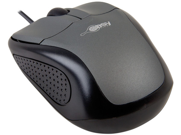 Mouse Óptico Alámbrico Easy Line, USB. Color Negro/Gris.