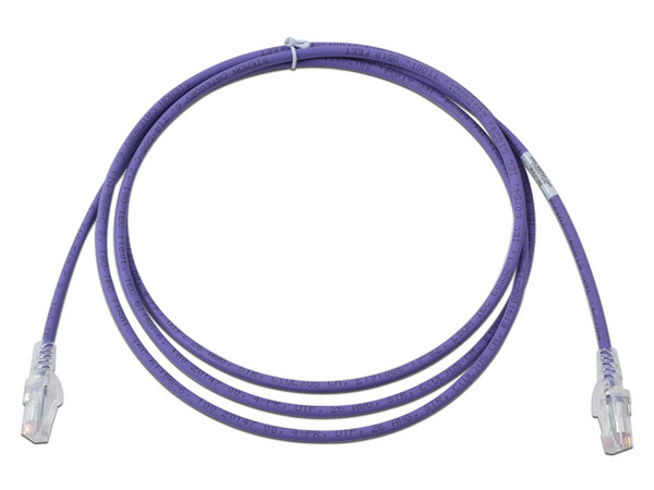 Cable de red SIEMON MC6-07-08B, Patch Cord MC6 Modular Cat6 UTP, CM/LS0H, 7ft, Color Violeta, Versión Bulk (Sin Empaque Individual).