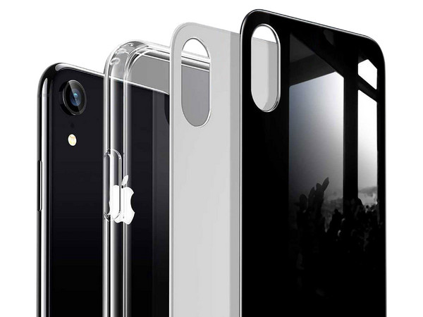 Funda Protectora ESR Mimic, Compatible con iPhone XR, Color Transparente Negro. - imagen 3