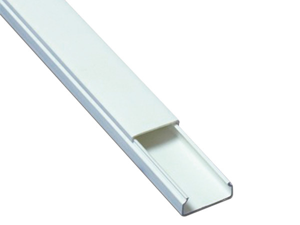 Canaleta Thorsman TMK-1020-SD-CC de 1.8m, PVC auto extinguible con cinta adhesiva. Color Blanco. - imagen 2