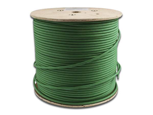 Bobina de Cable Cat 6A (UTP) 3M de 500m. Color Verde.