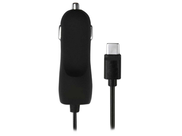 Cargador para Auto Avivo con USB-C 2.4A y USB 1A. Color Negro.