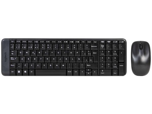 Kit de Teclado y Mouse Inalámbricos Logitech Wireless Combo MK220, Receptor USB. Color Negro.