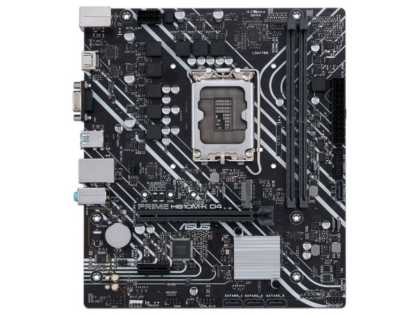 T. Madre ASUS PRIME H610M-K D4, Chipset Intel H610,Soporta: Intel 12va. Generación, Socket 1700,Memoria: DDR4 3200/2800/2133MHz, 64GB Max,Integrado: AudioHD, Red, USB 3.1 y SATA 3.0, M.2, Micro-ATX, Ptos: 1xPCIE4.0x16, 1xPCIE3.0x1. - imagen 2