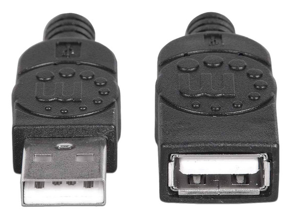 Cable USB Manhattan 308519, USB A a USB A (M-H), 1m, Color Negro. - imagen 3