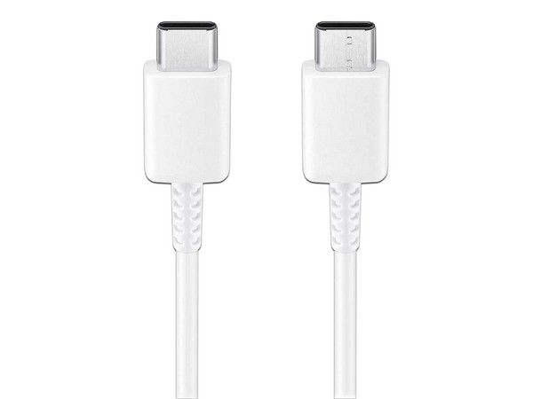Cable de Datos Samsung de USB-C Macho a USB-C Macho, 1m. Color Blanco.