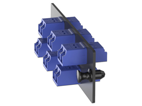 Placa Acopladora de Fibra Optica Panduit, con 6 Conectores LC Duplex, Color Azul. - imagen 3