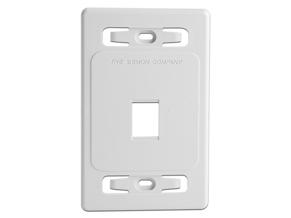 Placa de pared modular MAX, de 1 salida, color blanco, bulk.