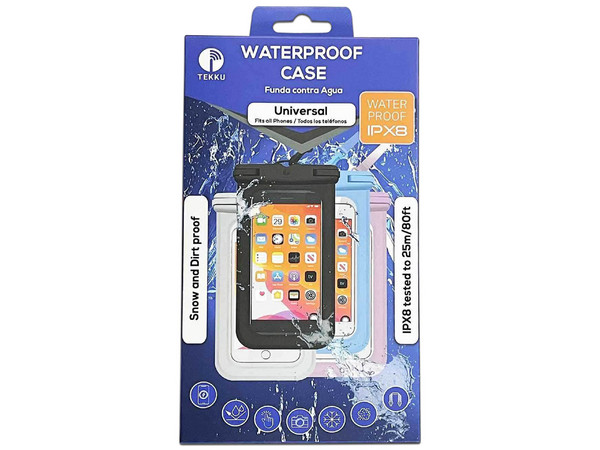 Funda Protectora contra Agua Tekku, Colgante, Sumergible, Universal, Color Azul. - imagen 2