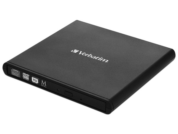 Quemador Externo Verbatim Slim, USB 2.0, DVD+RW: Graba/Lee: 24x/24x, DVD+R DL: Graba 8x, DVD-R DL: Graba 8x, DVD-RW: Graba/lee: 24x/24x, CD-RW: Graba/Lee: 24x/24x.