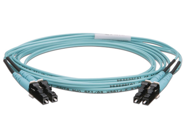 Cable de Red Dúplex Multimodo Panduit de Fibra Óptica, LC-LC 50/125 OM4, 2m. Color Aqua