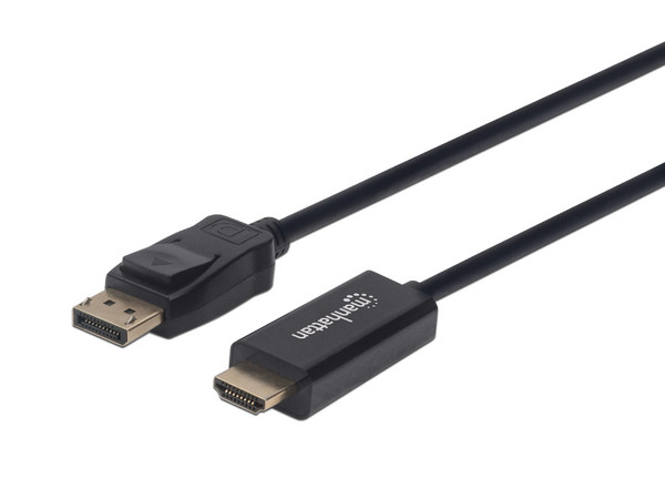 Cable de Vídeo Manhattan de DisplayPort a HDMI (M-M), 3m. Color Negro.
