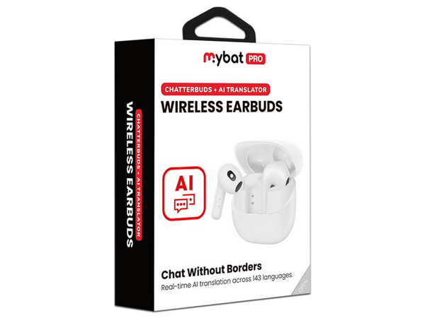 Manos Libres MYBAT ChatterBuds, Bluetooth, Auricular con Traductor IA, Earbuds, Blanco. - imagen 3
