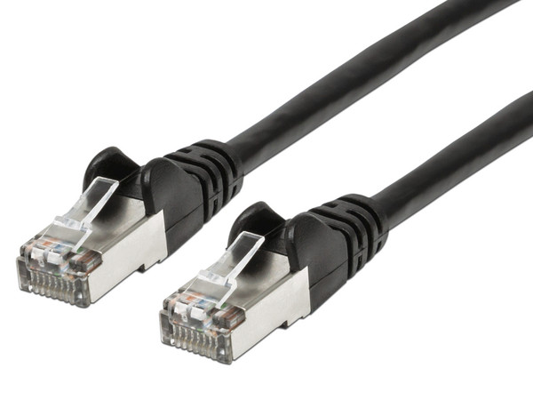 Cable de red Intellinet, RJ-45, Cat6a, UTP de 90 cm, Color Negro.