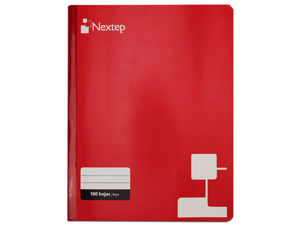 Cuaderno Nextep Profesional Raya, 100 hojas, cosido, ideal para uso escolar y oficina.