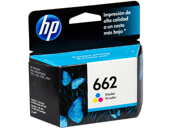 Cartucho de tinta HP 662 Tricolor Original (CZ104AL).