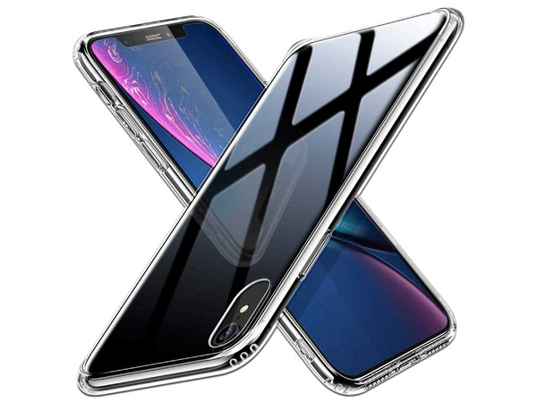 Funda Protectora ESR Mimic, Compatible con iPhone XR, Color Transparente Negro.