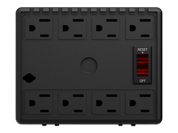 Regulador de Voltaje Complet 3200VA/1600W, 8 Contactos, Color negro - imagen 2