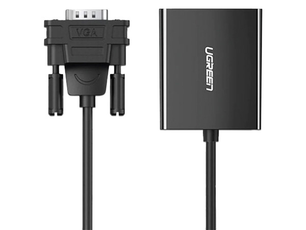 Convertidor de VGA a HDMI (M-H) Ugreen, 1080P, puerto estéreo de 3.5 mm, 15cm. - imagen 2