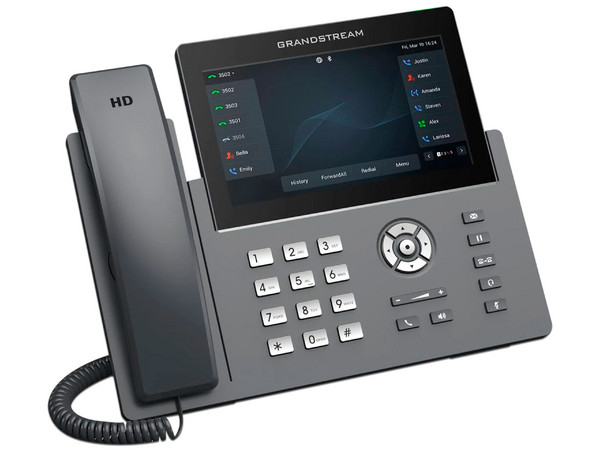 Teléfono IP profesional de 12 líneas Grandstream GRP2670, 6 cuentas SIP, Wi-Fi integrado, soporte Bluetooth, Fuente de alimentación universal. - imagen 2