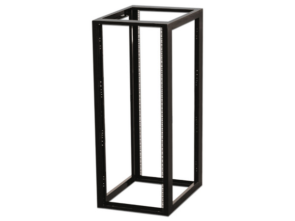 Rack Estándar LinkedPRO EI-QR-3224-R2 de 4 Postes, Profundidad Ajustable, 24 U. Color Negro.