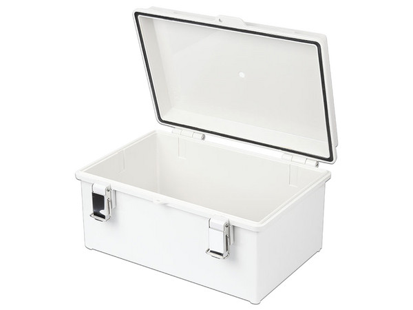 Gabinete Precision PST-3546-16E de Plástico ABS, Uso en Intemperie, Cierre por broche, IP66. Color Blanco.