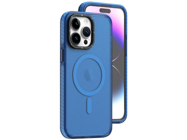 Funda protectora Tekku Matte Color para iPhone 15, Compatible con MagSafe, Color Azul. - imagen 2