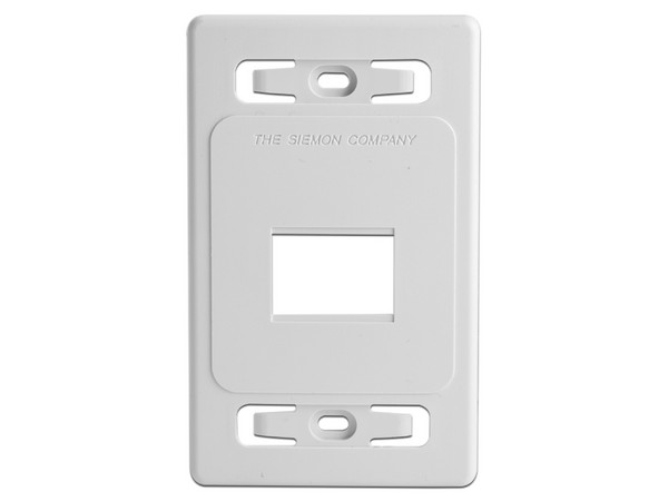 Placa de pared Modular MAX SIEMON MX-FP-S-02-02B de 2 salidas (versión bulk). Color blanco