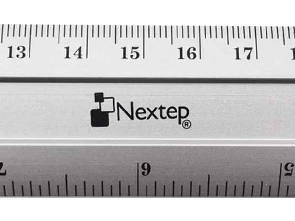 Regla metálica de aluminio Nextep, de 30 cm, incluye 6 piezas. - imagen 2