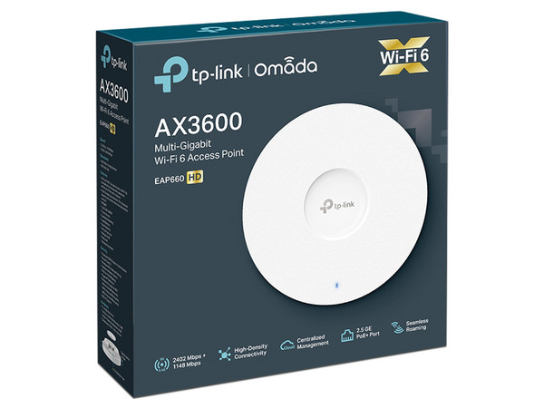 Access Point TP-LINK Omada EAP660 HD Wireless AX3600, Doble banda hasta 3550 Mbps, Wireless AX (Wi-Fi 6), PoE, con Montaje de Techo. - imagen 3
