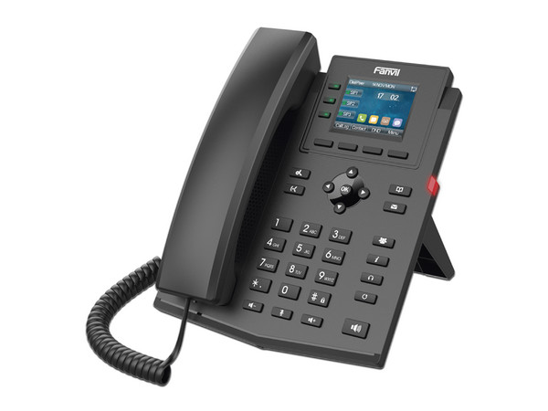 Teléfono IP Empresarial Fanvil X303P de 4 líneas SIP, Pantalla LCD de 2.4", PoE. - imagen 2